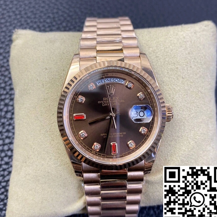 EW Rolex Day 118235 Rose Gold Factory Date 1217